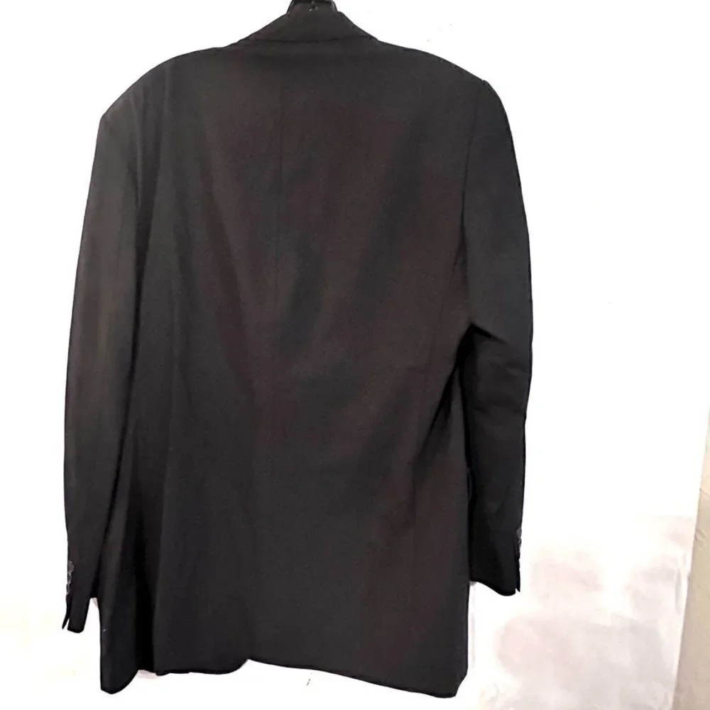 RalpH Lauren Black Blazer Sport Coat Jacket 44R  Wool Sports Size 44